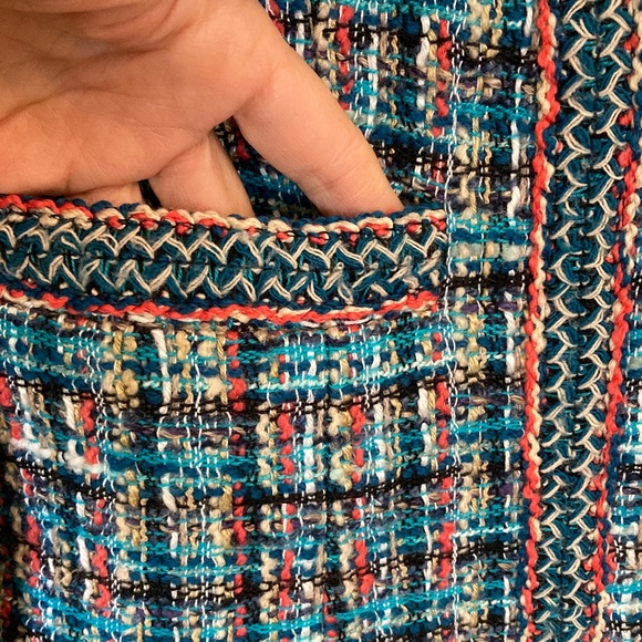 Doncaster Turquoise & Orange Tweed Blazer - Picture 4 of 10